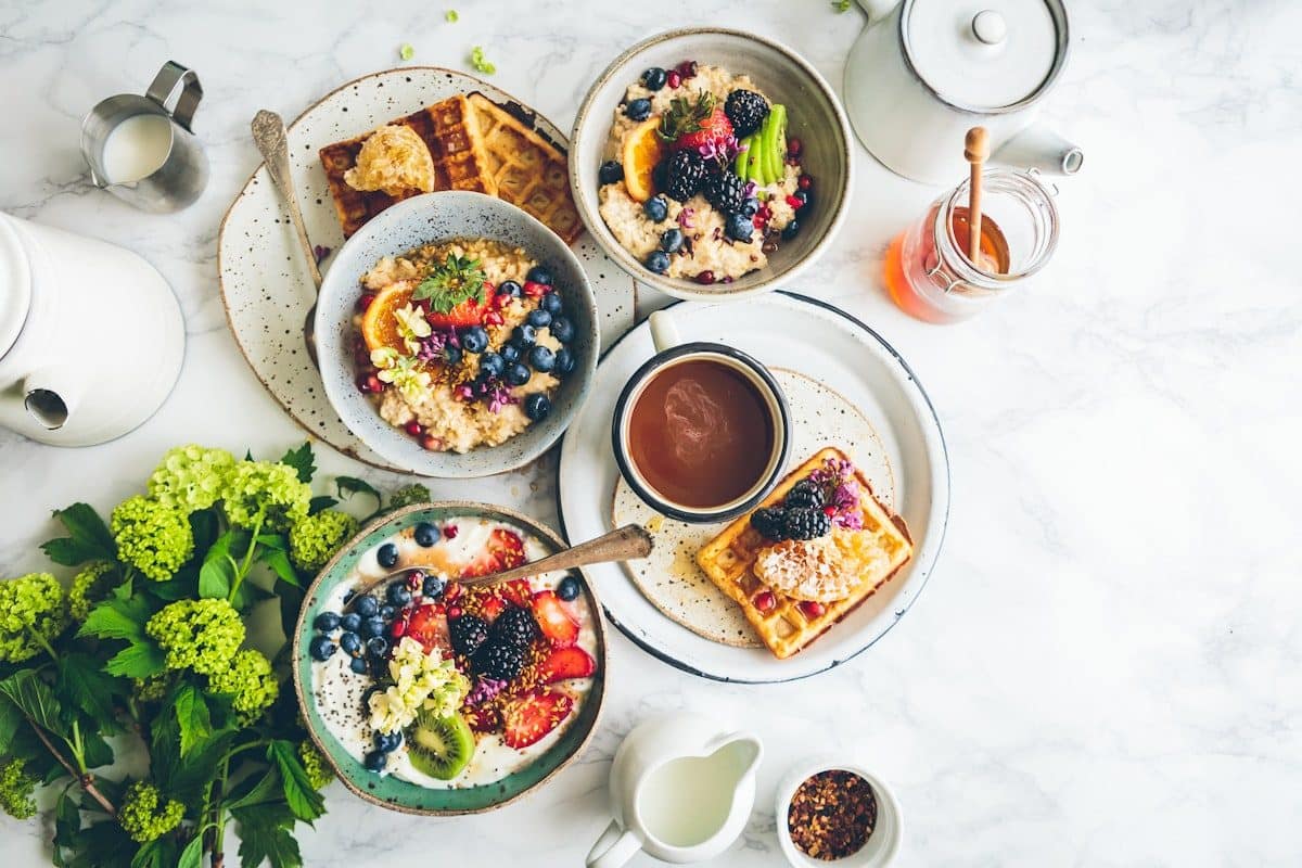Healthy Asian dining table