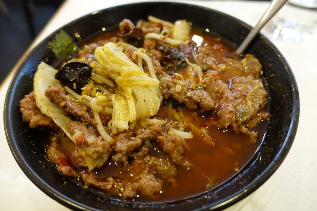 Cozy hot pot dinner setting